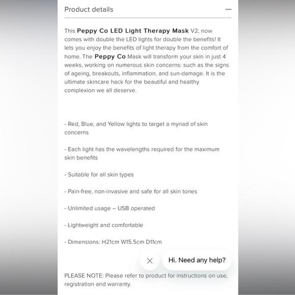 Peppy red light facial treatment and cord - Picture 4 of 7